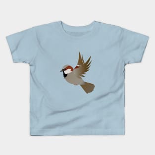 House sparrow flying Kids T-Shirt